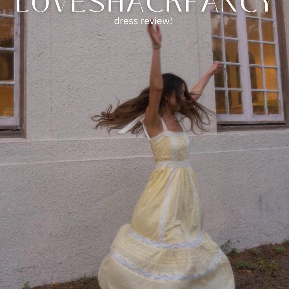 Flawed loveshackfancy yellow dress with